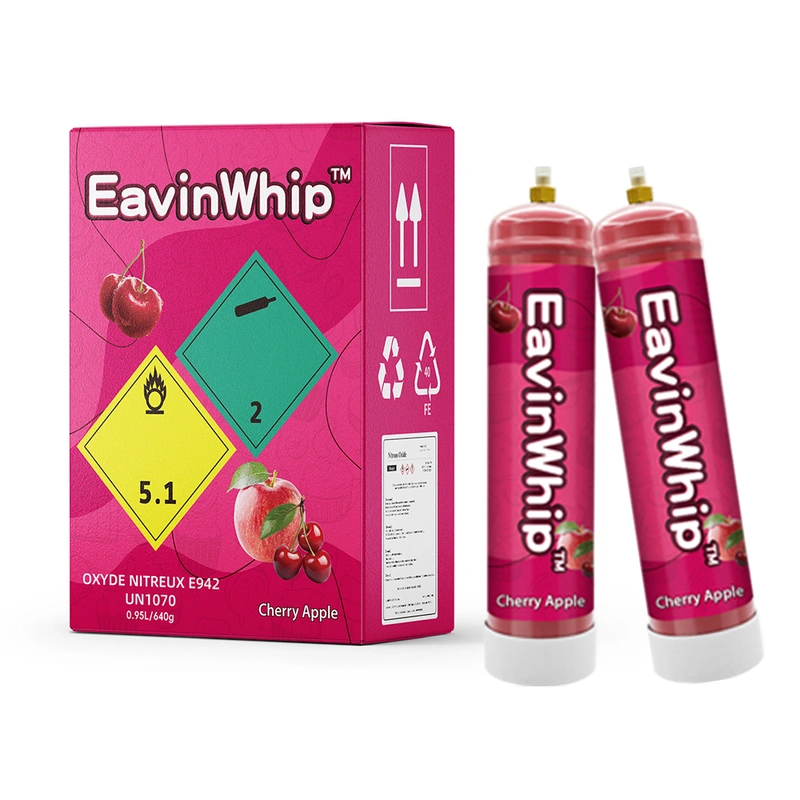 Highest Selling High Quality 640g Cherry Apple Flavor Gas Cylinder 