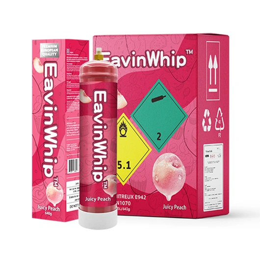 Wholesale Eavinwhip™ 0.95L Juicy Peach Flavor Cream Chargers 640g Nitrous Oxide Tank 640g Juicy Peach Flavor Gas Cylinder 