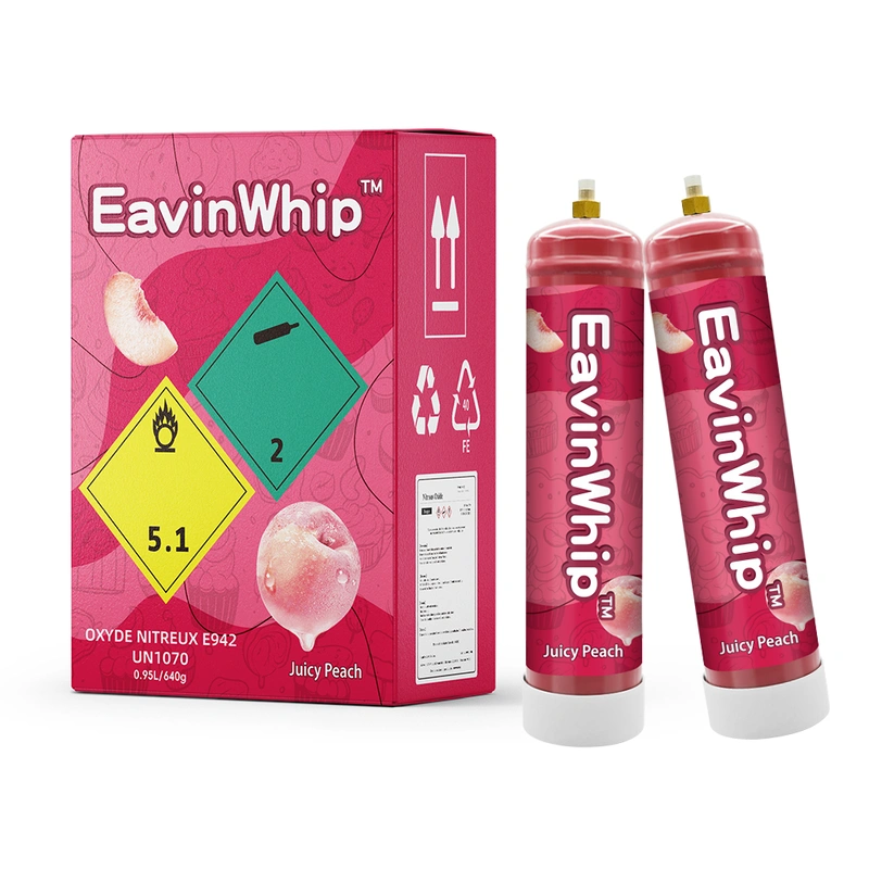 Highest Selling High Quality 640g Juicy Peach Flavor Gas Cylinder 