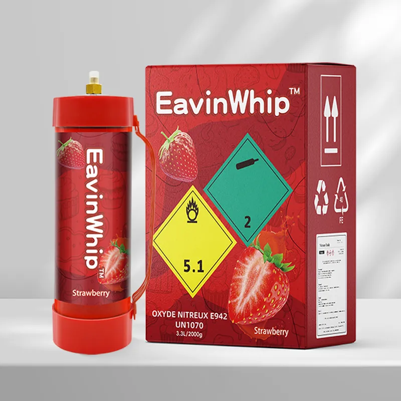 Highest Selling High Quality 2000g Strawberry Flavor Gas Cylinder 