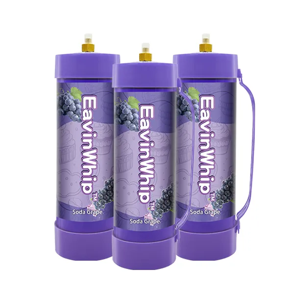 Highest Selling High Quality 2000g Soda Grape Flavor Gas Cylinder 