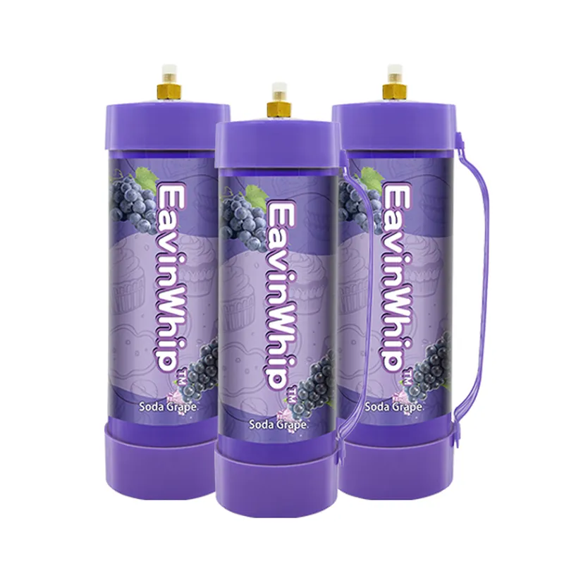 Highest Selling High Quality 2000g Soda Grape Flavor Gas Cylinder 