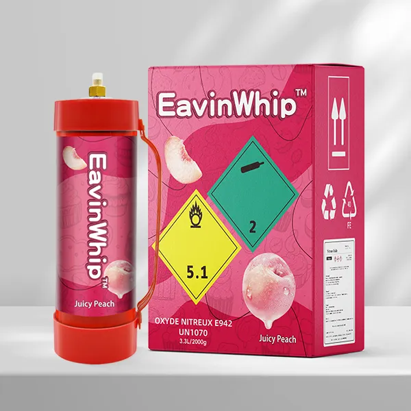 Highest Selling High Quality 2000g  Juicy Peach Flavor Gas Cylinder 
