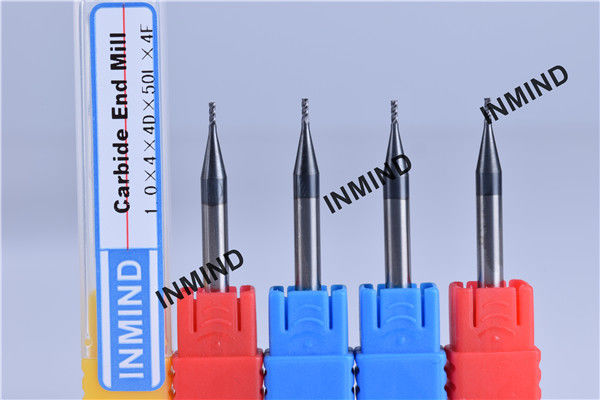 1mm 4 revêtement HRC55 TiSiN TiAlN, fraise en bout en carbure, tige de l'Allemagne, fraises en carbure 1