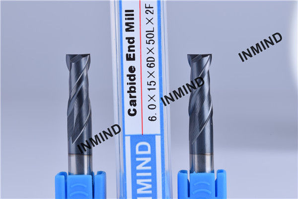 Fraise en bout en carbure, revêtement jusqu'à HRC50 AlTiN, fraise en bout carrée de 6 mm, 2 flûtes 0