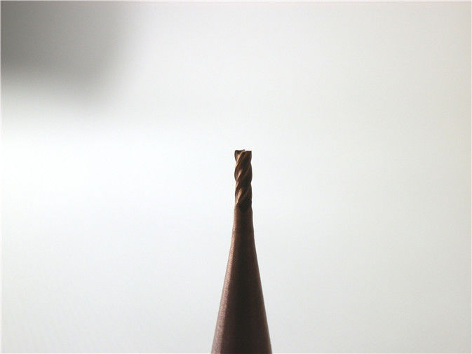 Fresa de extremo cuadrado de carburo sólido HRC55 con superficie de recubrimiento TiSiN / TiAlN 0