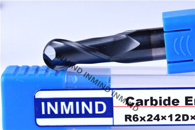 Molino de extremo de punta de bola de carburo de flauta de velocidad media 2 con tamaño de grano 1 de 0,8 UM