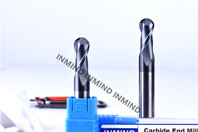 Molino de extremo de punta de bola de carburo de flauta de velocidad media 2 con tamaño de grano 2 de 0,8 UM