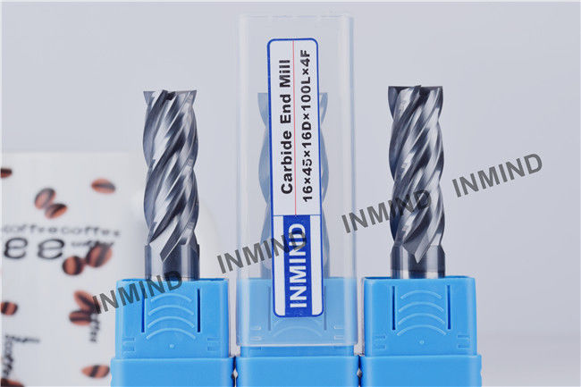 Molino de extremo de alta alimentación para acero endurecido, cortador de acero de alta velocidad superficial pulido 0