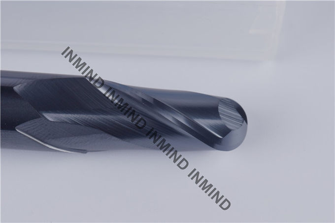 Longue fraise en bout de boule de nez de carbure avec le revêtement noir d'AlTIN, tolérance H6 1