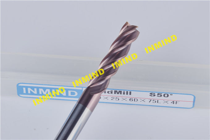 Long Flute Carbide Milling Cutters CNC End Mill With SiN Coating High Precision 1