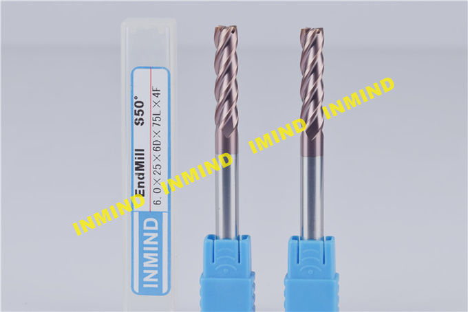 Long Flute Carbide Milling Cutters CNC End Mill With SiN Coating High Precision 0