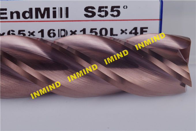 Fraise carrée extra longue en carbure HRC55 de 16 - 20 mm avec revêtement SiN/AlTiN 2