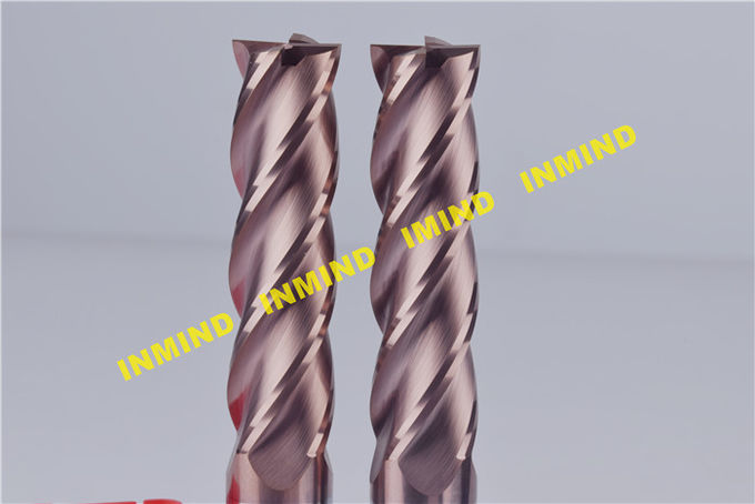 ALCRONA Coating HRC65 Square Solid End Mill , High Hardness Carbide End Mill Bits 1