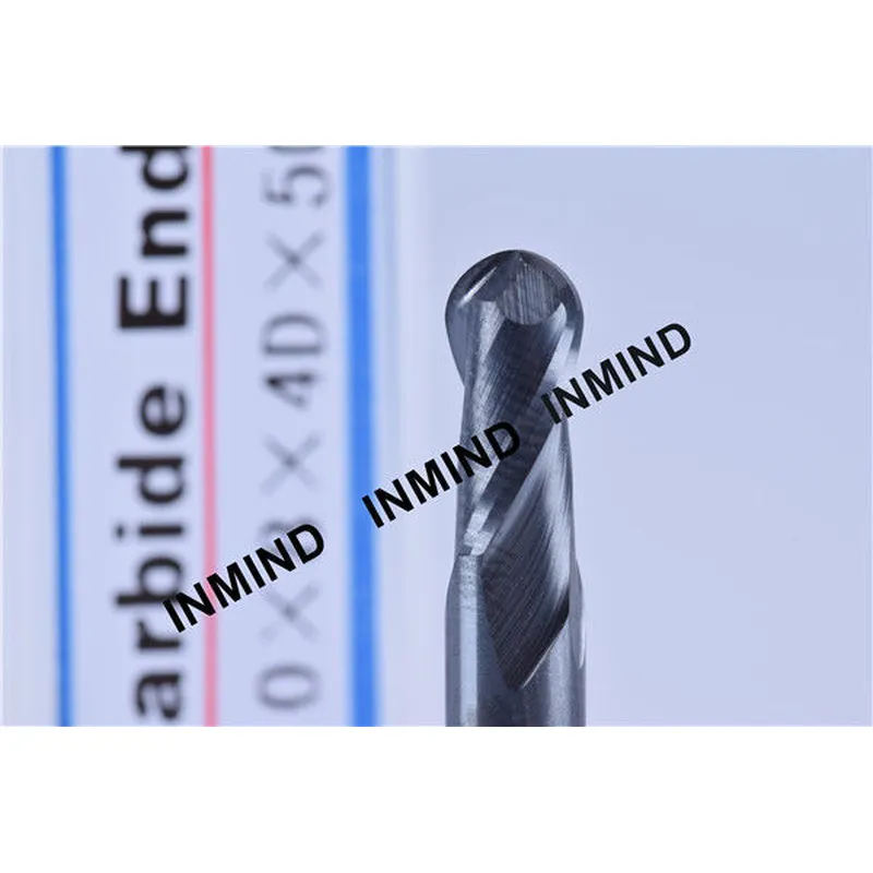 0.8um, recubrimiento de altin, hasta hrc50, fresa de punta de toro r2.0 dia 4.0 mm, vástago recto 