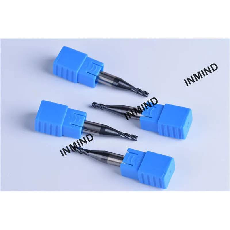 1.0 diámetro de corte, vástago de 6 mm, vástago fuerte de 1 mm a 4 mm, fresa de extremo cuadrado con recubrimiento de altin, 4 flautas, fresas 