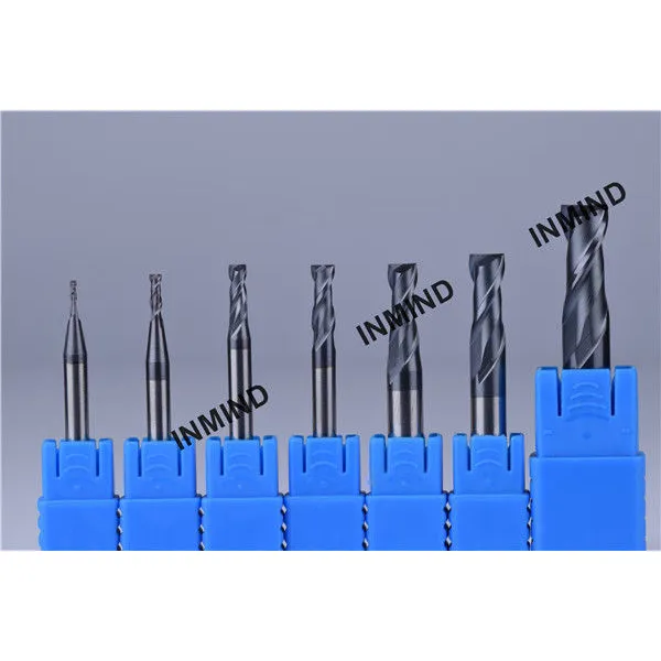 fraise en bout en carbure, jusqu'à revêtement altin hrc50, fraise en bout carrée de 6 mm, 2 flûtes 