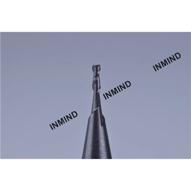 2 flautas, recubrimiento hrc50 altin, molino de extremo cuadrado de 1.0 mm * 2f, tamaño de grano 0.8um, alta precisión, fresa de carburo, 