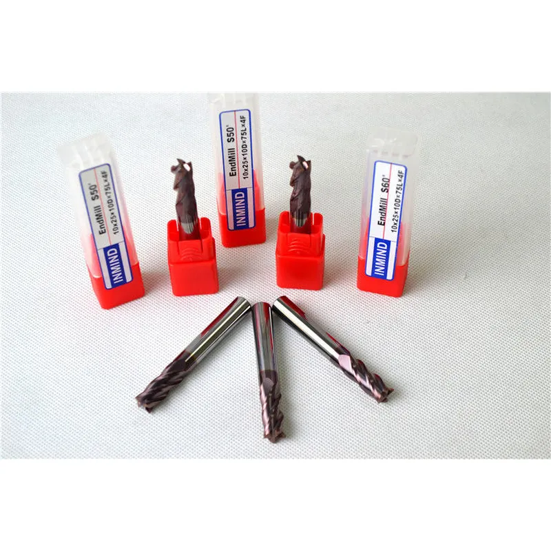 revêtement tisin hrc55, fraise en carbure, 4 goujures, certizit wf25, fraises 