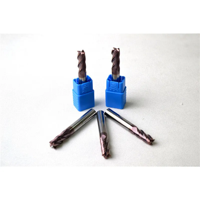 diamètre 11 mm, fraise carrée solide à tige 12 mm, revêtement altin, 11*28*12d*75l*4f, 4 flûtes, fraise à vendre 
