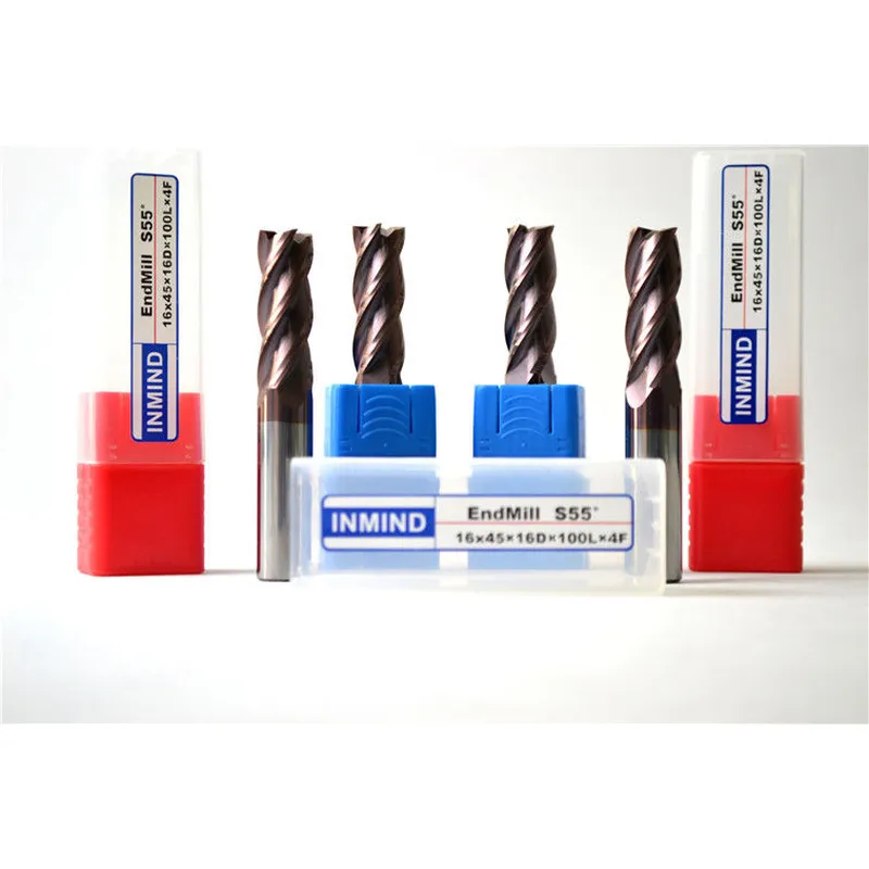 Extra Long Solid Carbide Square Corner Radius End Mill / Aluminum End Mill