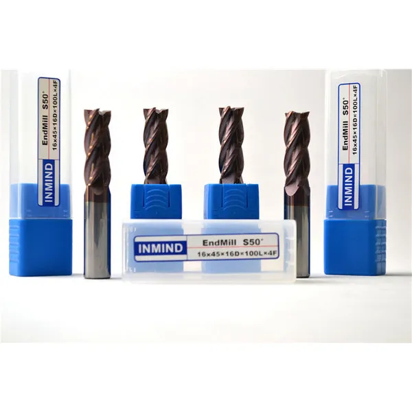 Extra Long Solid Carbide Square Corner Radius End Mill / Aluminum End Mill