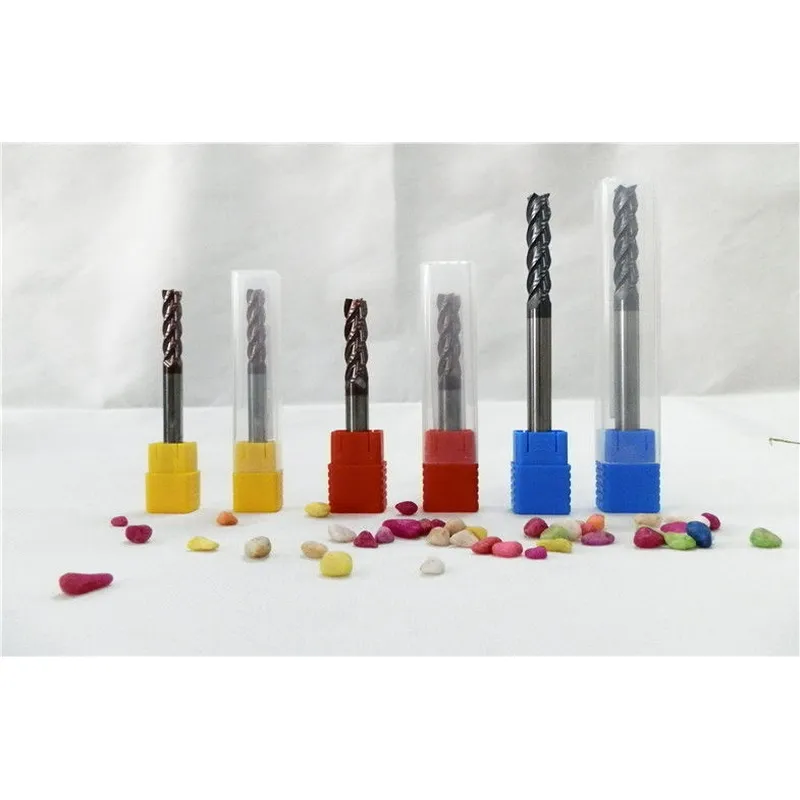 Long Shank Type Solid Carbide Cutting Tools , End Mill Bits For Aluminum / Stainless Steel