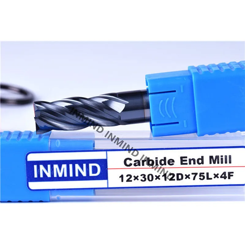 fresas, diámetro 12 mm, revestimiento tialn, aol 75 mm, fresa de extremo cuadrado, 4 flautas, longitud estándar de la serie x 