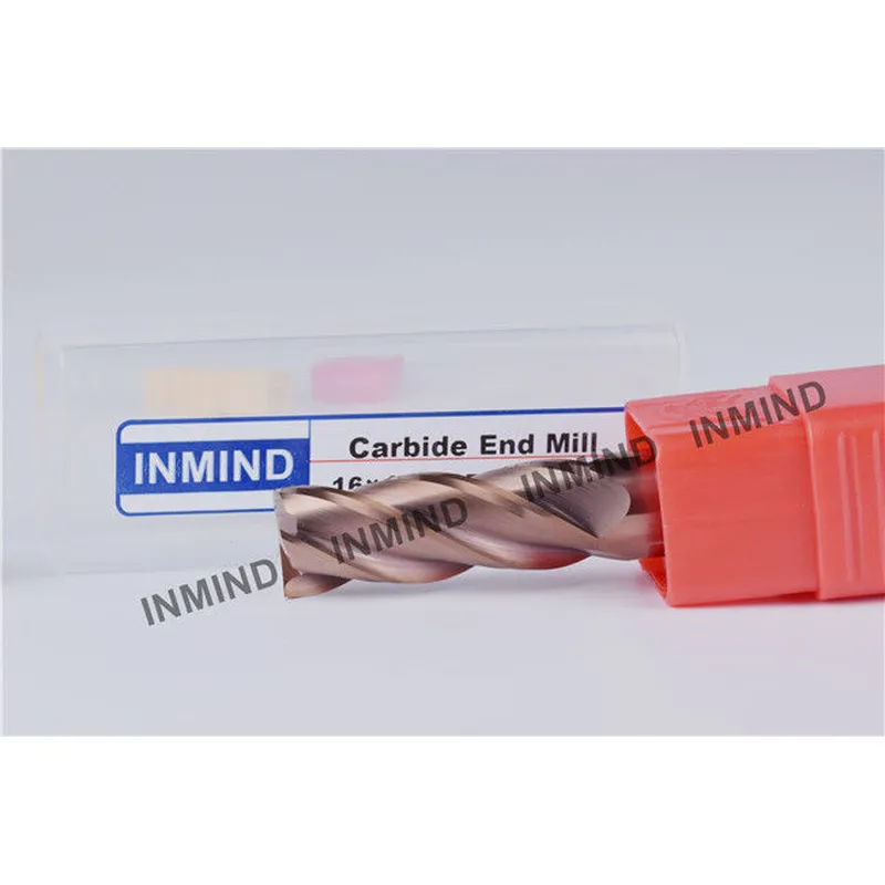 Recubrimiento de tisina, fresa de carburo, 16 mm 2 flautas 4 flautas, cortador de carburo, hasta hrc55, 