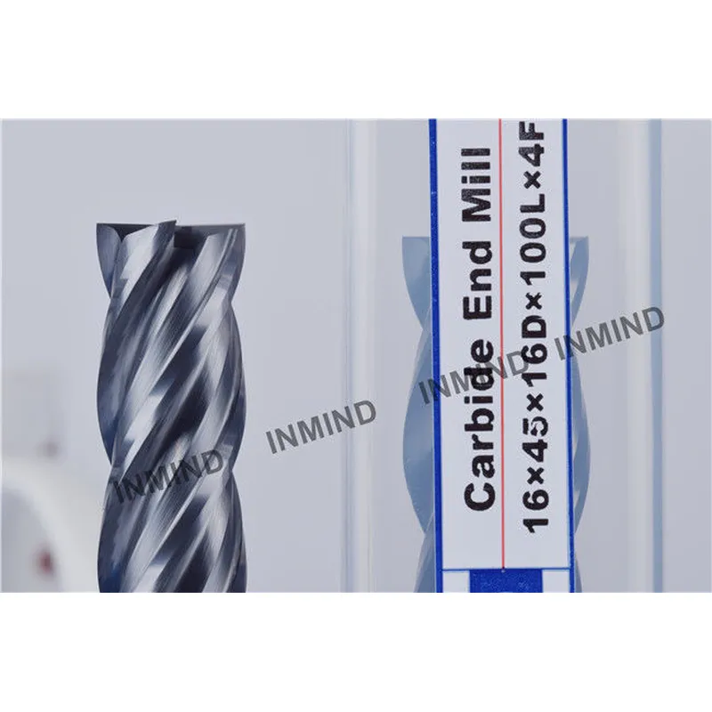 16*100l*4f, diamètre 16mm, revêtement tialn, fraises en bout carbure aol 100mm 4 flûtes, outils de coupe en métal 