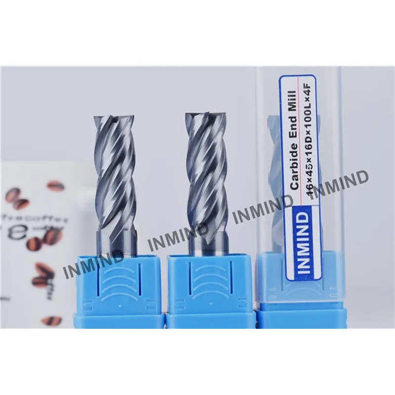 16*100l*4f, diamètre 16mm, revêtement tialn, fraises en bout carbure aol 100mm 4 flûtes, outils de coupe en métal 