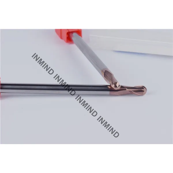 hrc55 fraise hémisphérique à queue longue 75 mm longueur 6 mm dia h6 tolérance 