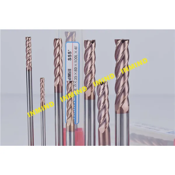 Fresa cuadrada de flauta larga con revestimiento de altin con 6 mm - 20 mm de diámetro 