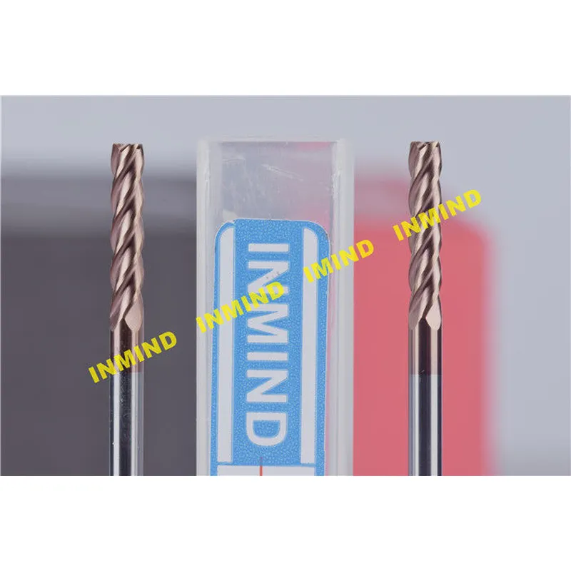 Fraises en bout revêtues de tialn de taille de grain 0.5um, fraises personnalisées à extrémité carrée à longue flûte 