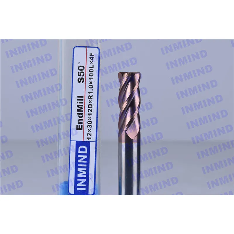 Molino de extremo de radio de esquina de carburo sólido de alta precisión tamaño de grano de 0,5 um 