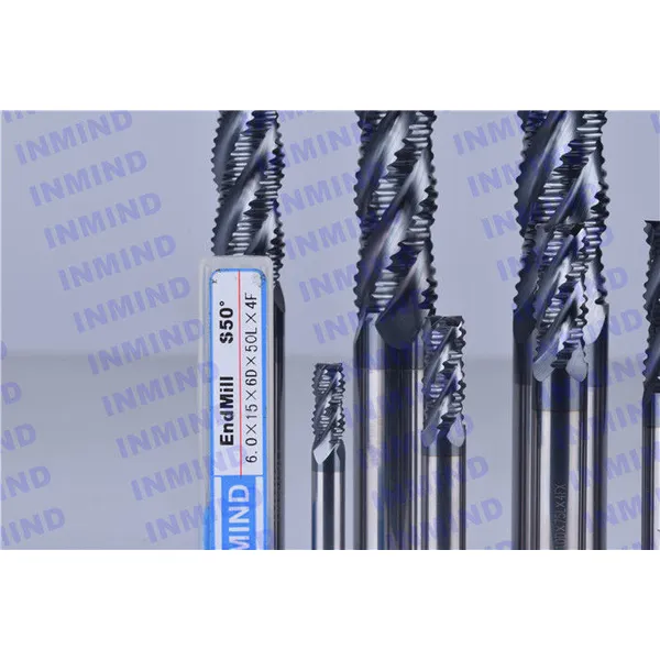 4 molinos de extremo que desbastan hrc50 de la capa altin de 4 flautas tamaño de grano 0.6 - 0.8 um