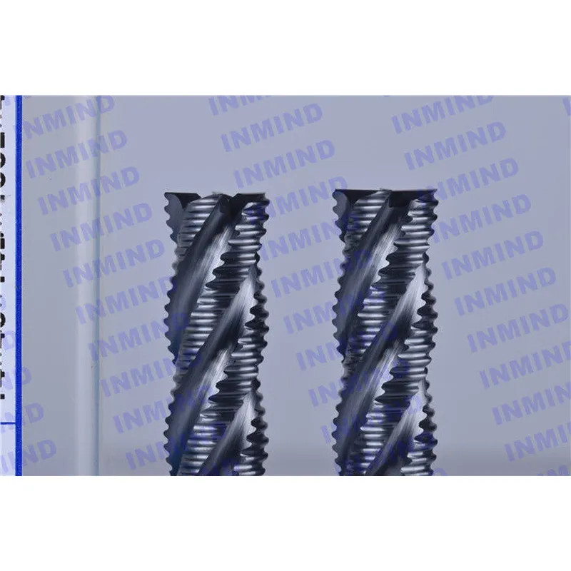 4 fraises d'ébauche à tige longue avec revêtement altin angle d'hélice de 30 degrés 