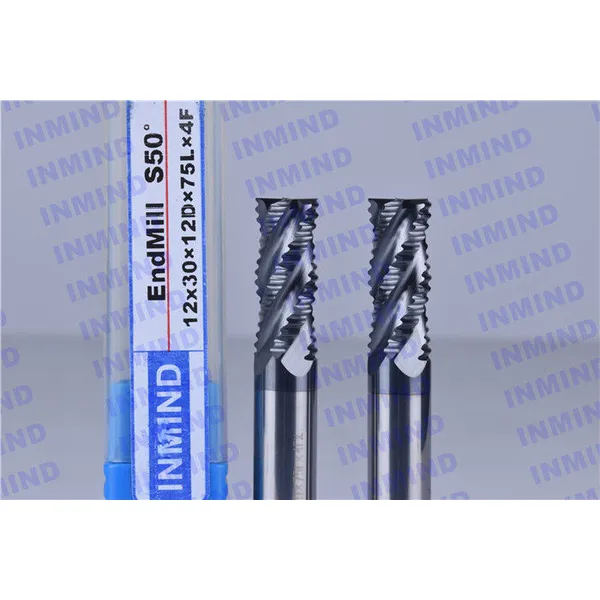 Fresas de desbaste de carburo de recubrimiento de altin 4 ranuras longitud de corte de 25 mm 