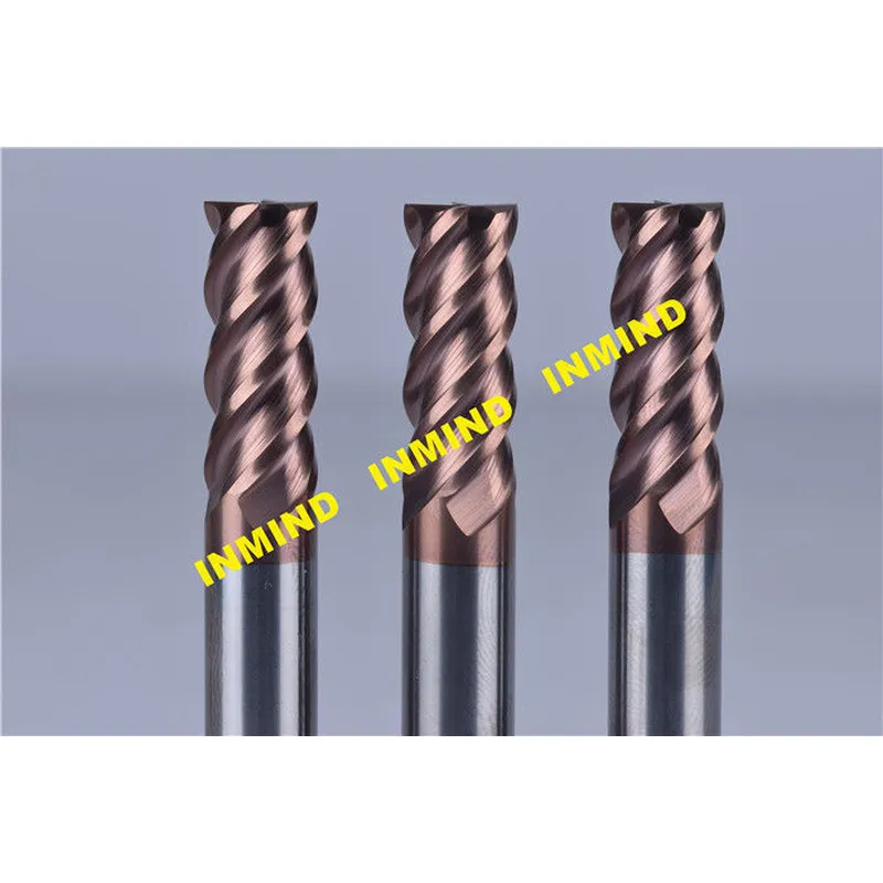 Molino de extremo cuadrado fresas de extremo de enrutador cnc de revestimiento de pecado, herramientas de corte de máquina de fresado de varilla de carburo k55 