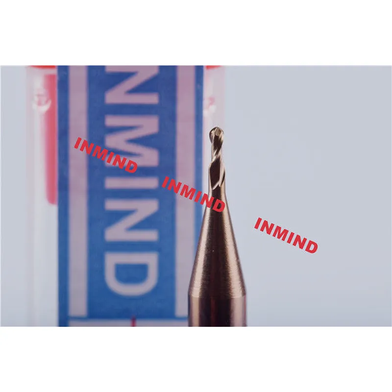 Milling Machine Cutting Bits , Carbide Ball Nose End Mills For Stainless Steel