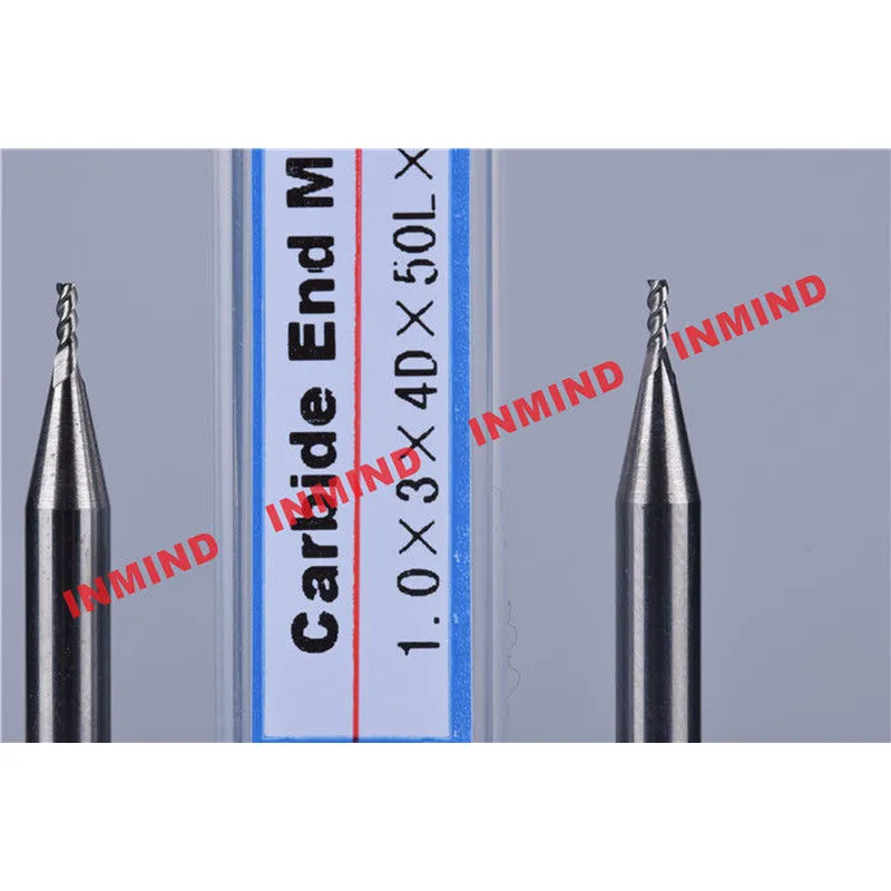 Fresa de carburo / aluminio con dureza hrc50 ángulo de hélice de 45 grados 