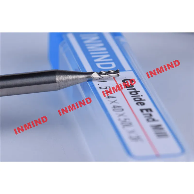 Fresa de carburo / aluminio con dureza hrc50 ángulo de hélice de 45 grados 