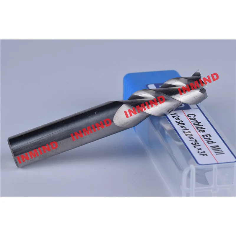 Brocas de fresa de aluminio de 3 flautas y 8 mm con ángulo de hélice de 45 ° sin recubrimiento 