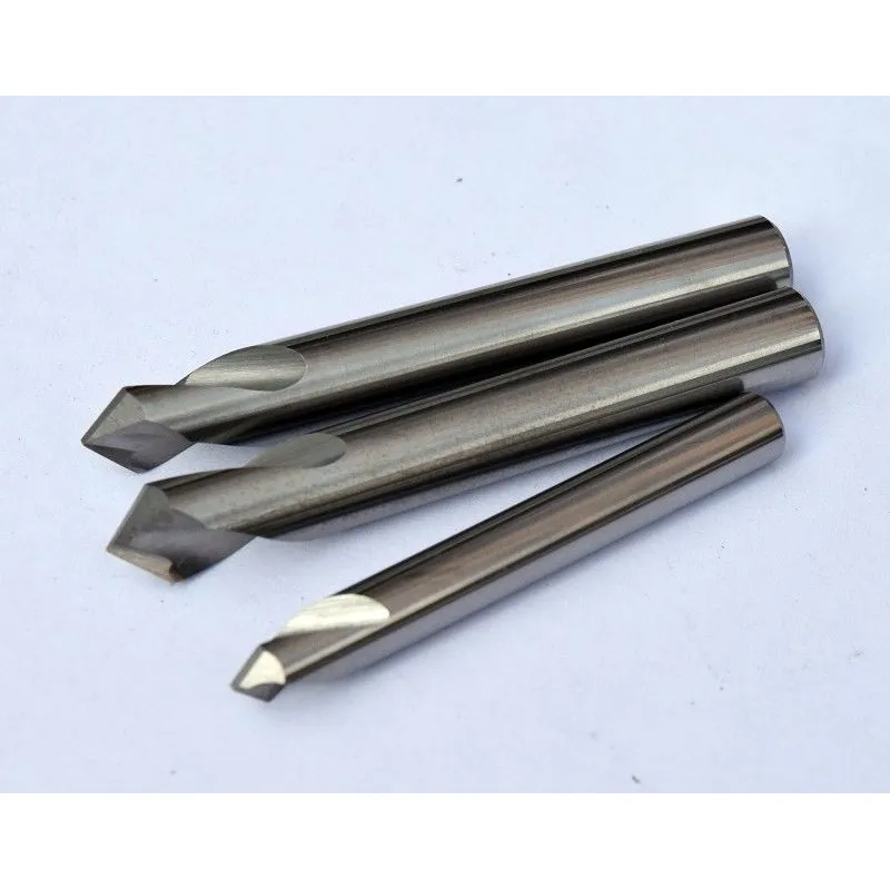 Herramienta de corte de chaflán de tamaño de grano micro de 0,8 um / cortador de molino de extremo con carburo sólido 