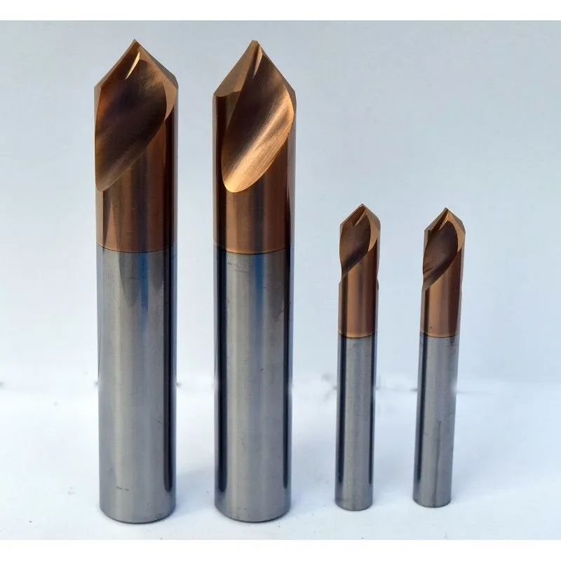 Fraise à chanfreiner à 90 degrés avec revêtement altin de 10 mm de diamètre et 75 mm de longueur 