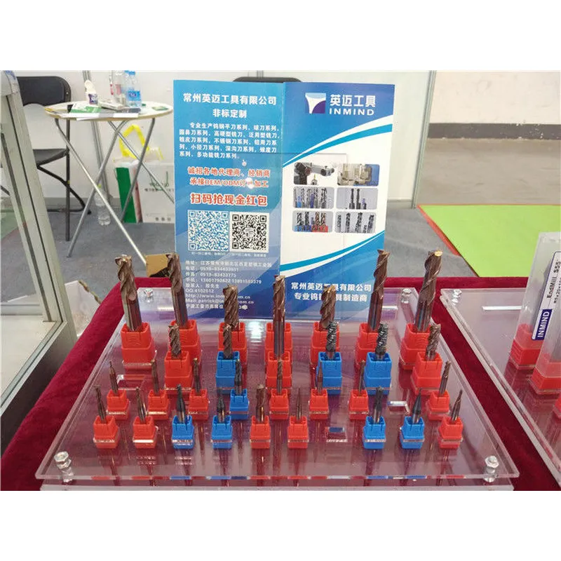 Fraise en bout carrée en carbure à 6 flûtes d'origine hrc45 fraise en bout en carbure 6 mm 