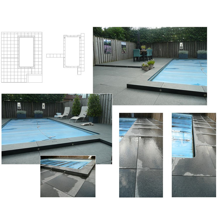 G684 black granite swimming pool coping stone