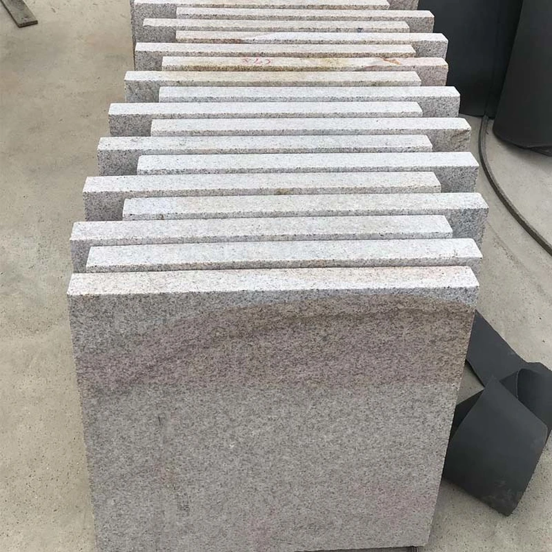 G682 yellow rusty granite flamed paving stone