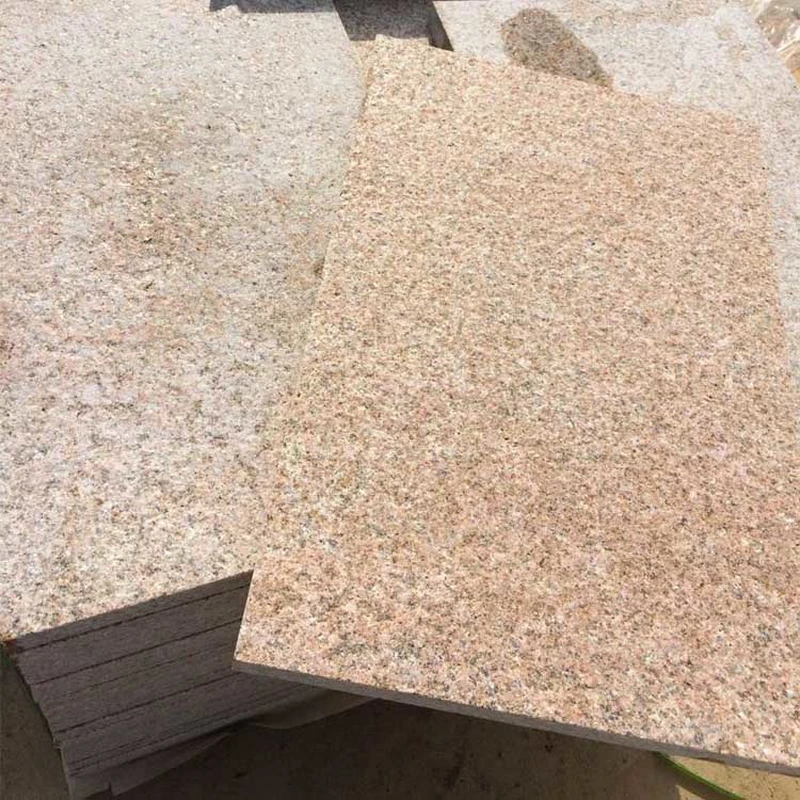 G682 ملتهب بلاط رصف جرانيت أصفر صدئ