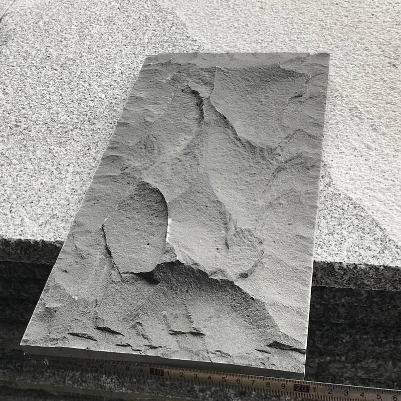 natural split black basalt stone wall tiles